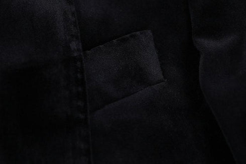 Black Velvet Tuxedo Jacket – Inspired by Men's Modern Suits for Wedding Plus Size
